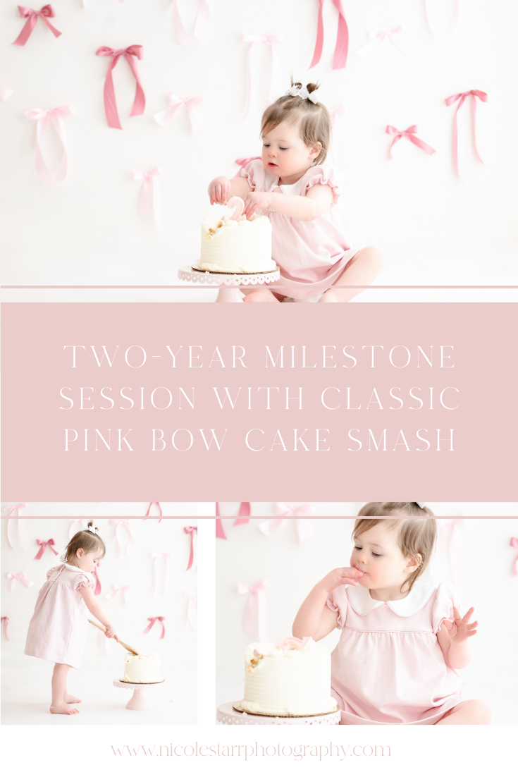 Classic Pink Bow Cake Smash