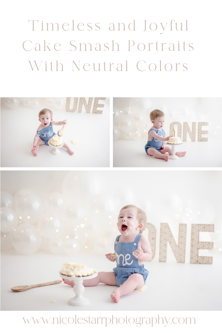 A timeless cake smash with Saratoga Springs baby photographer