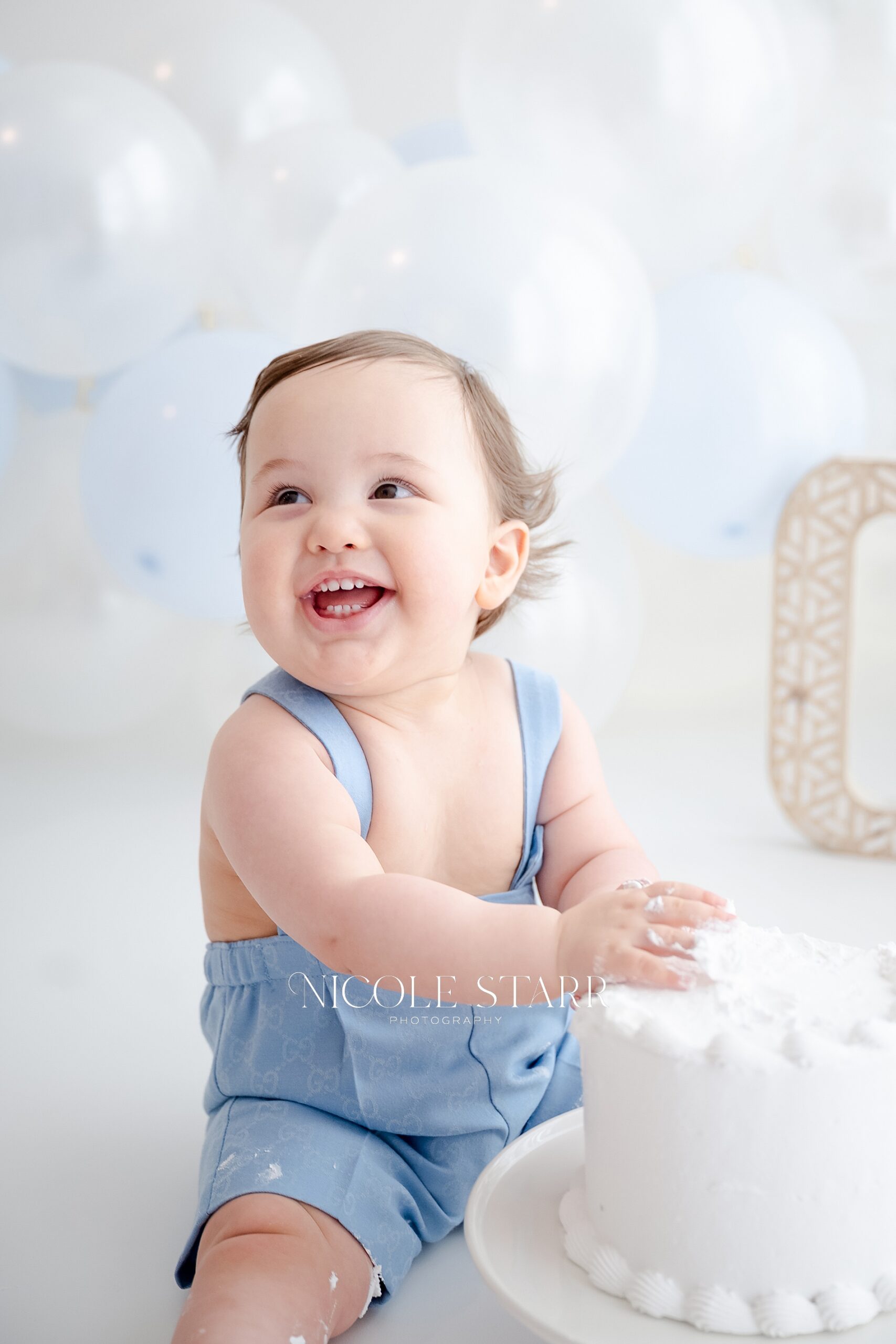 Saratoga springs milestone photographer captures first birthday portraits