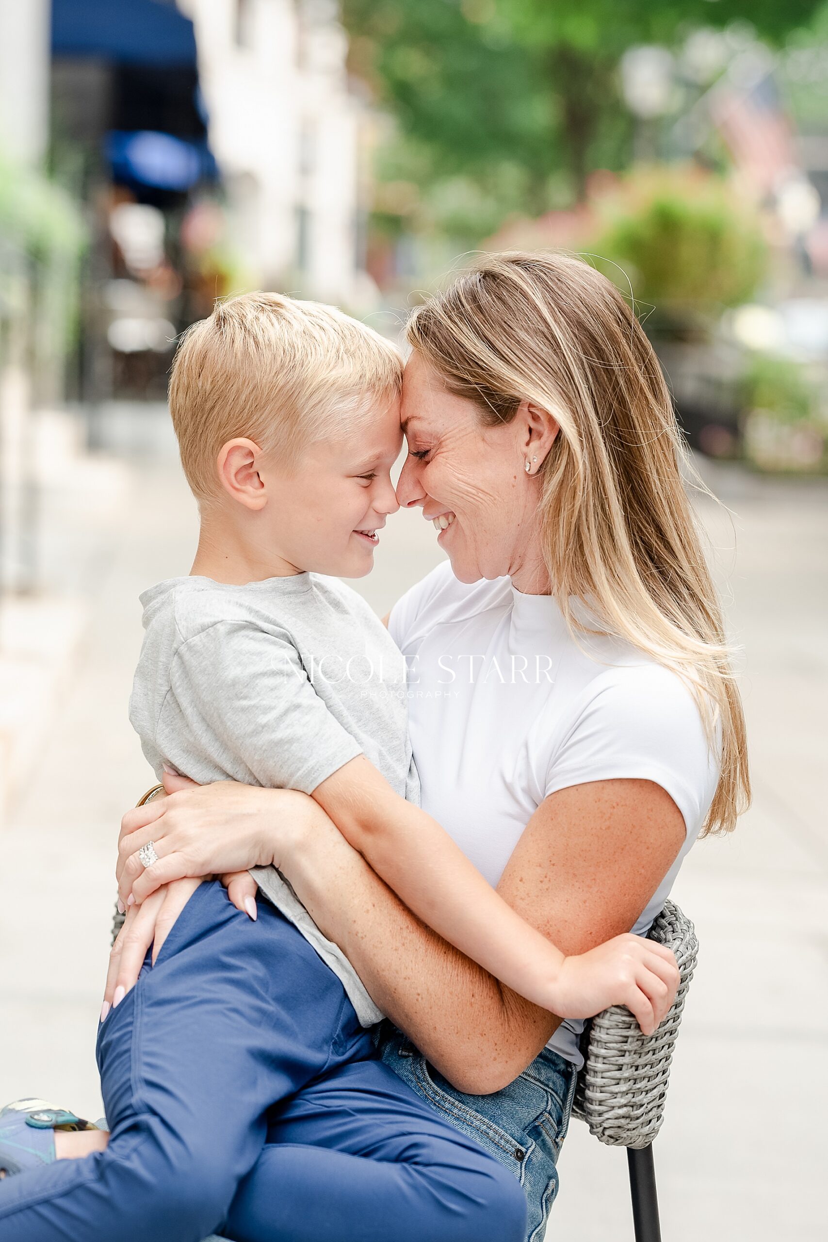 sweet mother and son portraits