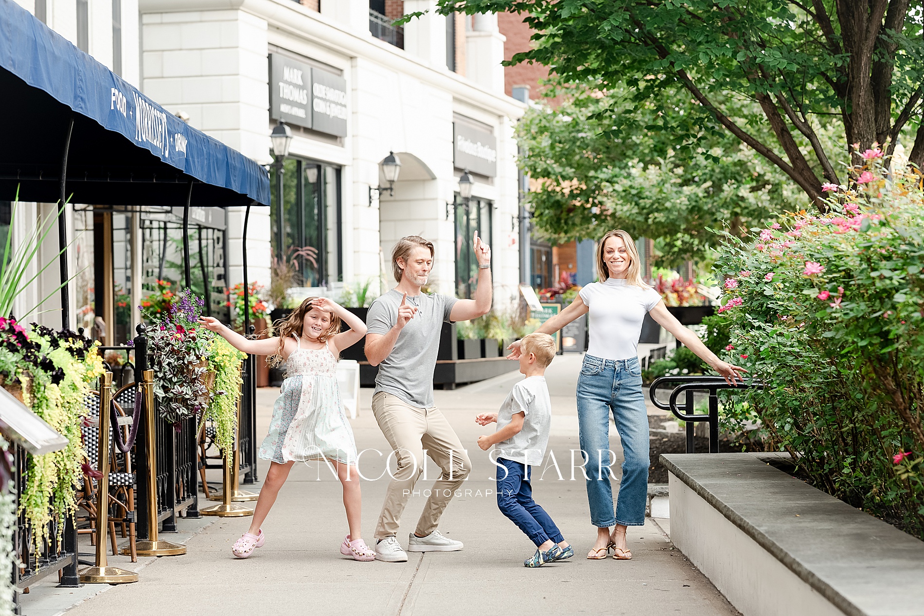 Playful Family Portraits in Downtown Saratoga Springs