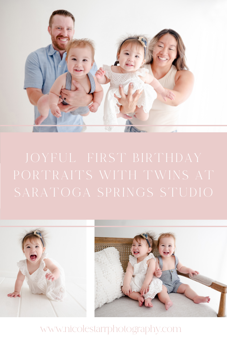 Joyful Birthday Portraits with Twins | Saratoga Springs Baby Photographer