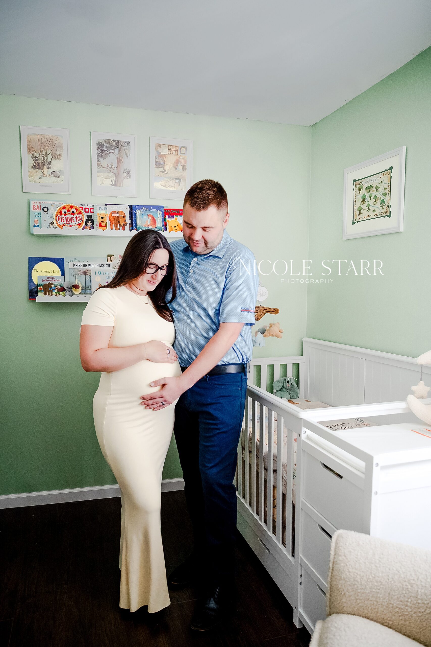 expectant couple during Lifestyle Maternity Portraits at Home